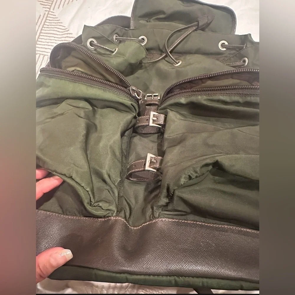 Prada Olive Green Men's Backpack